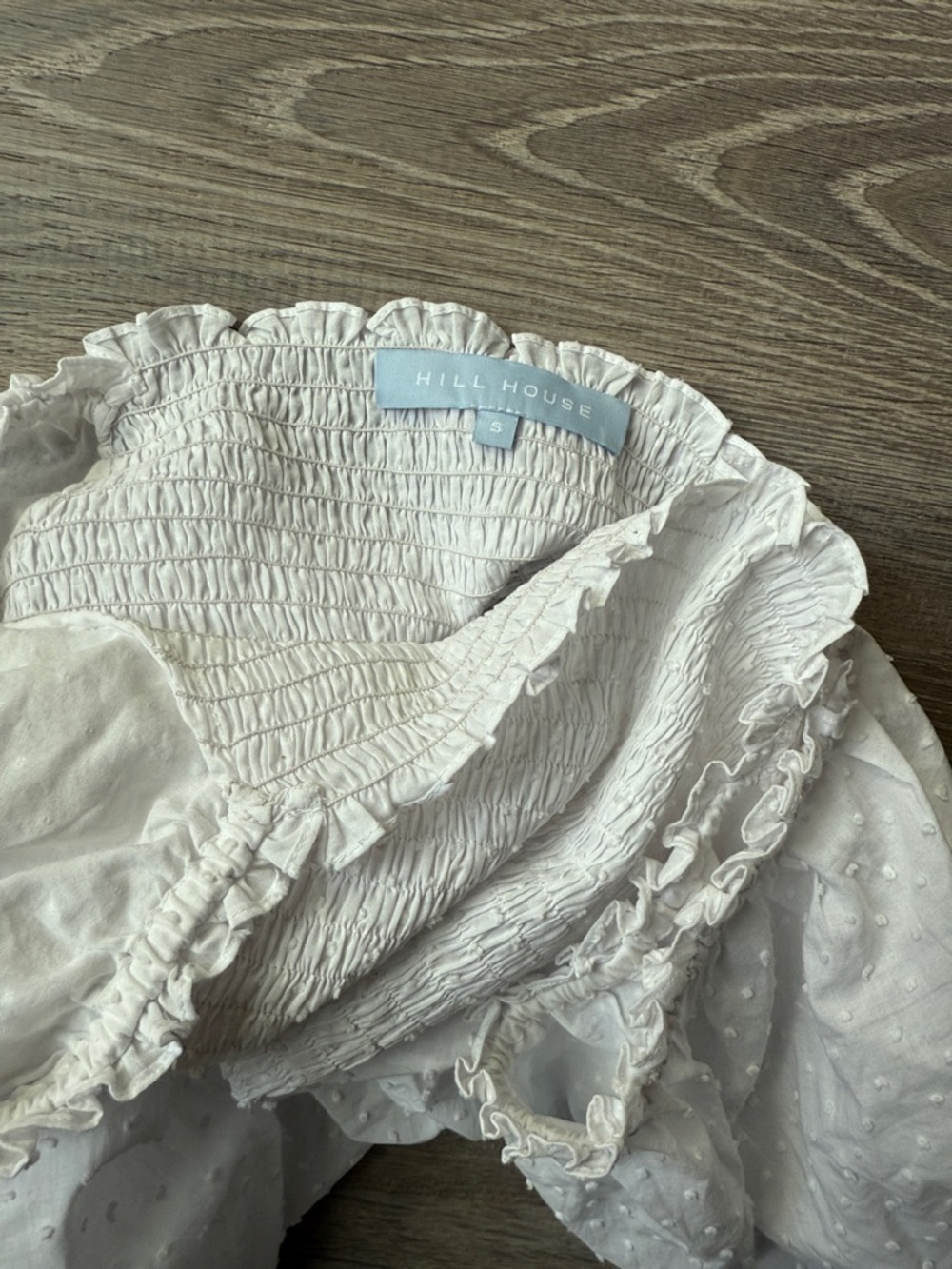 The Athena Nap Dress in white Swiss dot Small - Picture 10 of 11